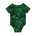 thumbnail image 2 of Daiia Green Leave Fern Printed Unisex-Baby Short Sleeve Onesies Bodysuits Baby Climbing Clothes Soft and Comfortable Romper with Expandable Shoulder Design-2 Years, 2 of 8