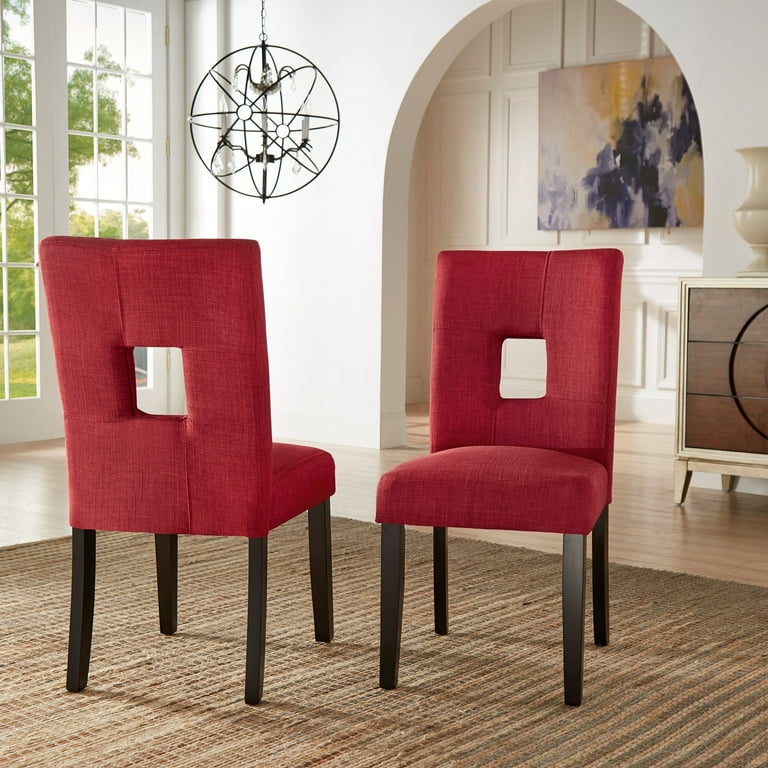 iNSPIRE Q Mendoza Keyhole Back Dining Chairs Set of 2 by Bold