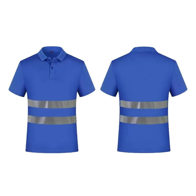 Men's Reflective T-Shirts High Visibility Casual Work Tees Short Sleeve Construction Utility Shirts