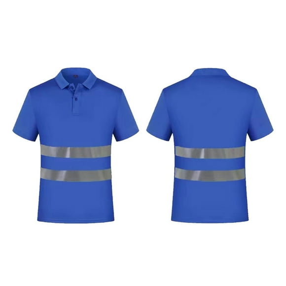 Men's Reflective T-Shirts High Visibility Short Sleeve Work Tees with Color Block Design for Everyday Casual Wear