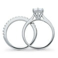 thumbnail image 4 of BERRICLE Sterling Silver Solitaire Wedding Engagement Rings 1 Carat Round Cut Cubic Zirconia CZ Ring Set for Women, Rhodium Plated Size 9, 4 of 12