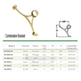 thumbnail image 4 of Lavi 2" Polished Brass Combination Bracket, 4 of 4