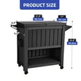 thumbnail image 3 of ModFusion 85 Quart Rolling Cooler & Serving Cart – 50 Bottle Capacity, Resin, Wheels, Drain Plug, Black – Ideal for Outdoor BBQs, Pool Parties, and Gatherings, 3 of 10