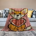 thumbnail image 2 of Orinice Love Heart Furry Warm Lightweight Blanket Soft Fleece Blankets Throw Blanket for Living Rooms Sofa Decor Cow Gifts All Seasons Long-Lasting Blanket 40x50in, 2 of 6