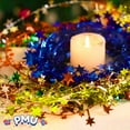 thumbnail image 2 of PMU 300 Ft Orange Star Garland – Shiny Tinsel Wire Garland for Christmas, Halloween, Wedding & Birthday Party Decor, Holiday Garlands Ornament for Festive Home Decoration (12pc-25Ft Each), 2 of 6