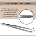 thumbnail image 5 of Stainless Steel Tweezers Curved Serrated Tip Watchmaking and Jewelry Gem Picking Tweezers Multipurpose Use - 6", 5 of 5