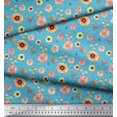 thumbnail image 3 of Soimoi Polyester Crepe Fabric Leaves,Bird & Anemone Floral Print Fabric by The Yard 52 Inch Wide, 3 of 3