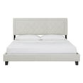 thumbnail image 3 of Weston Home Brielle Black Finish Frame with Velvet Upholstered Platform Bed, King, Cream, 3 of 8