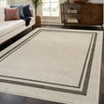 thumbnail image 5 of Beverly Rug Easy Jute Outdoor Indoor Non Shedding Easy-Cleaning Rug Bordered Off-White 8x10, 5 of 9