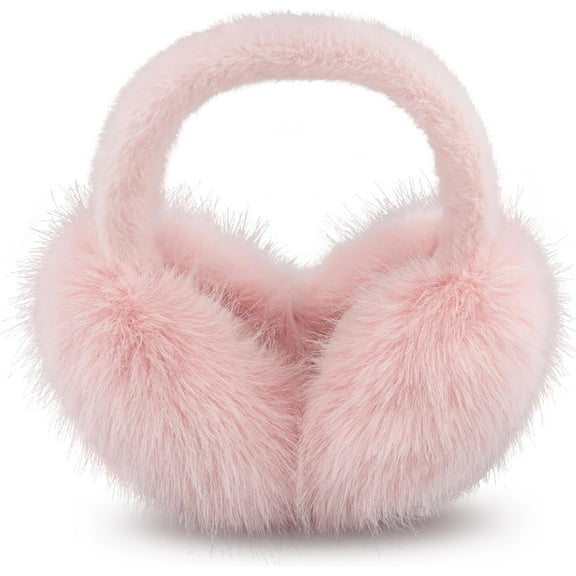 1Pcs Ear Muffs for Winter Women Girls Faux Fur Fuzzy Earmuffs Foldable Ear Warmer Fleece Lining Ear Covers