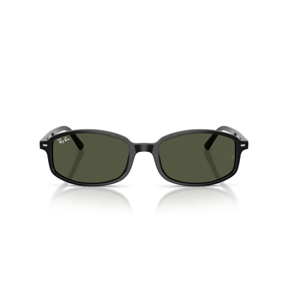 Ray Ban Sunglasses for Women and Men - SAM RB2232F Low-Bridge, Unisex, Non Polarized Sunglasses with Crystal Lenses - Black/Green - Size 54