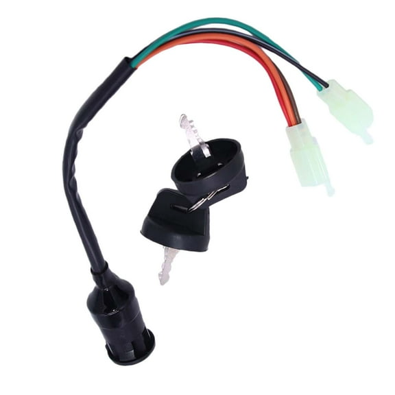 SunniMix 5 Wire Ignition Key Switch Start Lock Replaces for Motorcycle ATV Moped