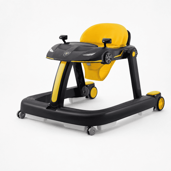 HARPPA Baby Walker for Boys and Girls, Racing Car Design Infant Walker, Baby Activity Walker with Wheels, Black
