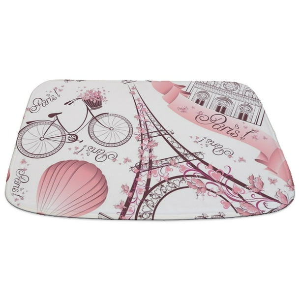 Cafepress Paris Decorative Memory Foam Bath Rug Mat Walmart Com Walmart Com