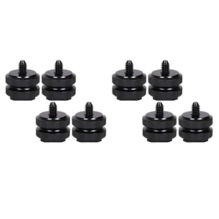 Camera Hot Shoe Mount to 1/4Inch-20 Tripod Screw Adapter,Flash Shoe Mount for DSLR Camera (Pack of 8)