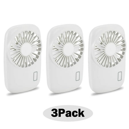 

3-pack Ultrabook Portable USB Fan Lanyard Outdoor Travel Fan Cute Portable Portable Fan(White)
