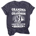 thumbnail image 5 of Blmnix Gray Summer Tops for Women Trendy Short Sleeve Loose Grandma Graphic Crew Neck T-Shirts Casual Blouses, 5 of 8