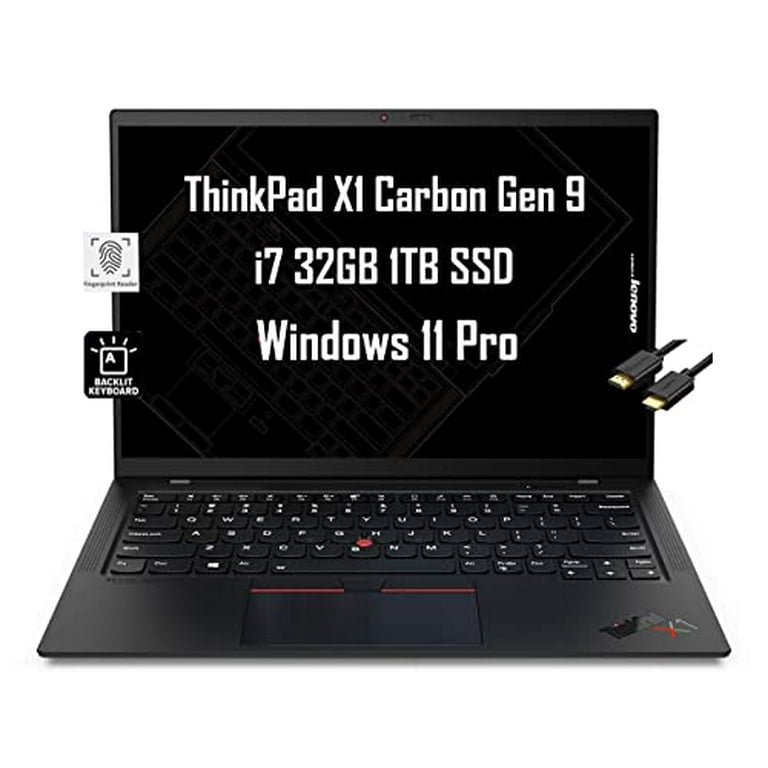 resultat Visne Arv Lenovo ThinkPad X1 Carbon Gen 9 14" FHD+ (Intel 4-Core i7-1185G7 vPro, 32GB  RAM, 1TB SSD) Business Laptop, Thunderbolt 4, Backlit, Fingerprint, 3-Year  Warranty, Webcam, Wi-Fi 6, IST Cable, Win 11 Pro -
