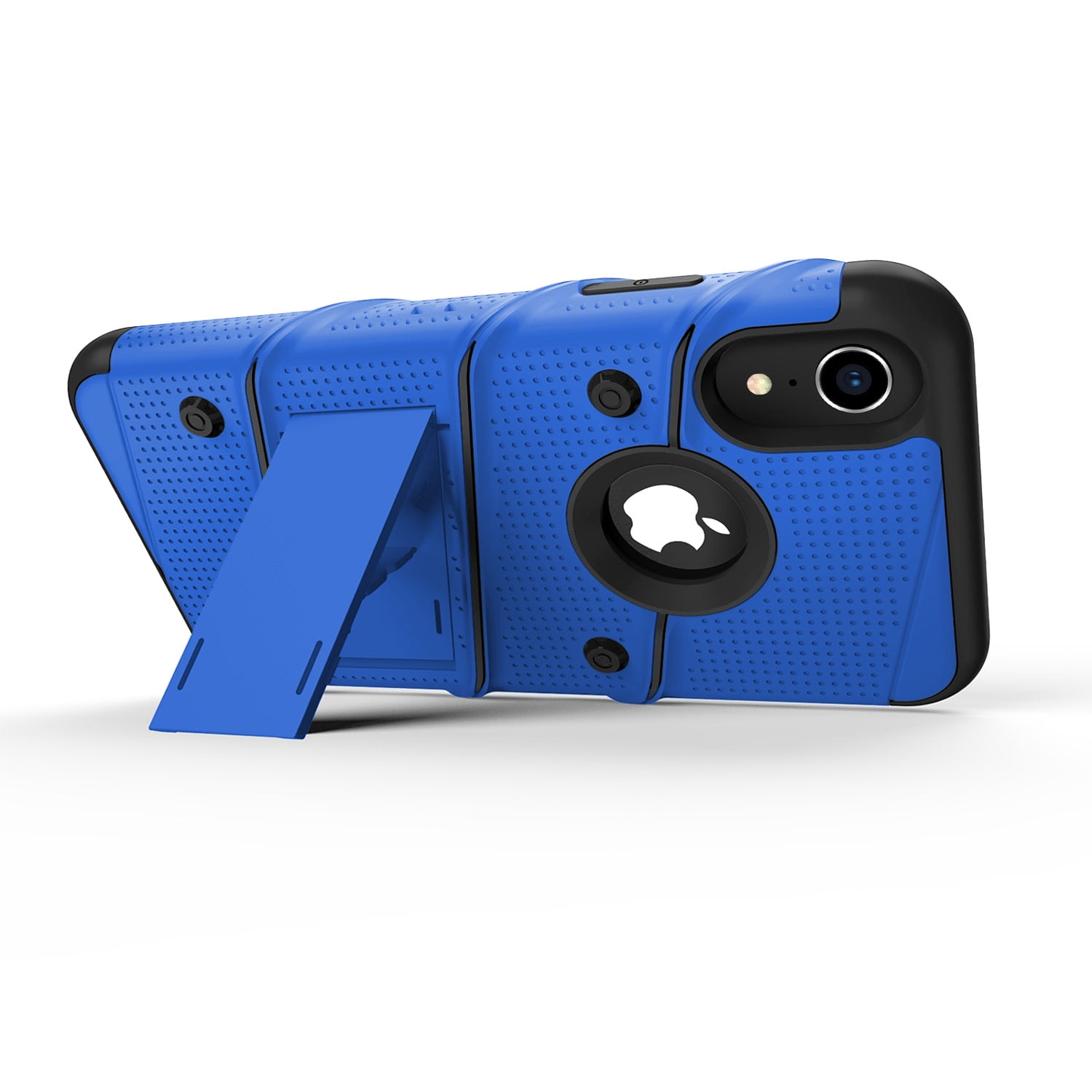ZIZO Bolt Series for iPhone XR Case with Screen Protector Kickstand Holster Lanyard - Blue & Black