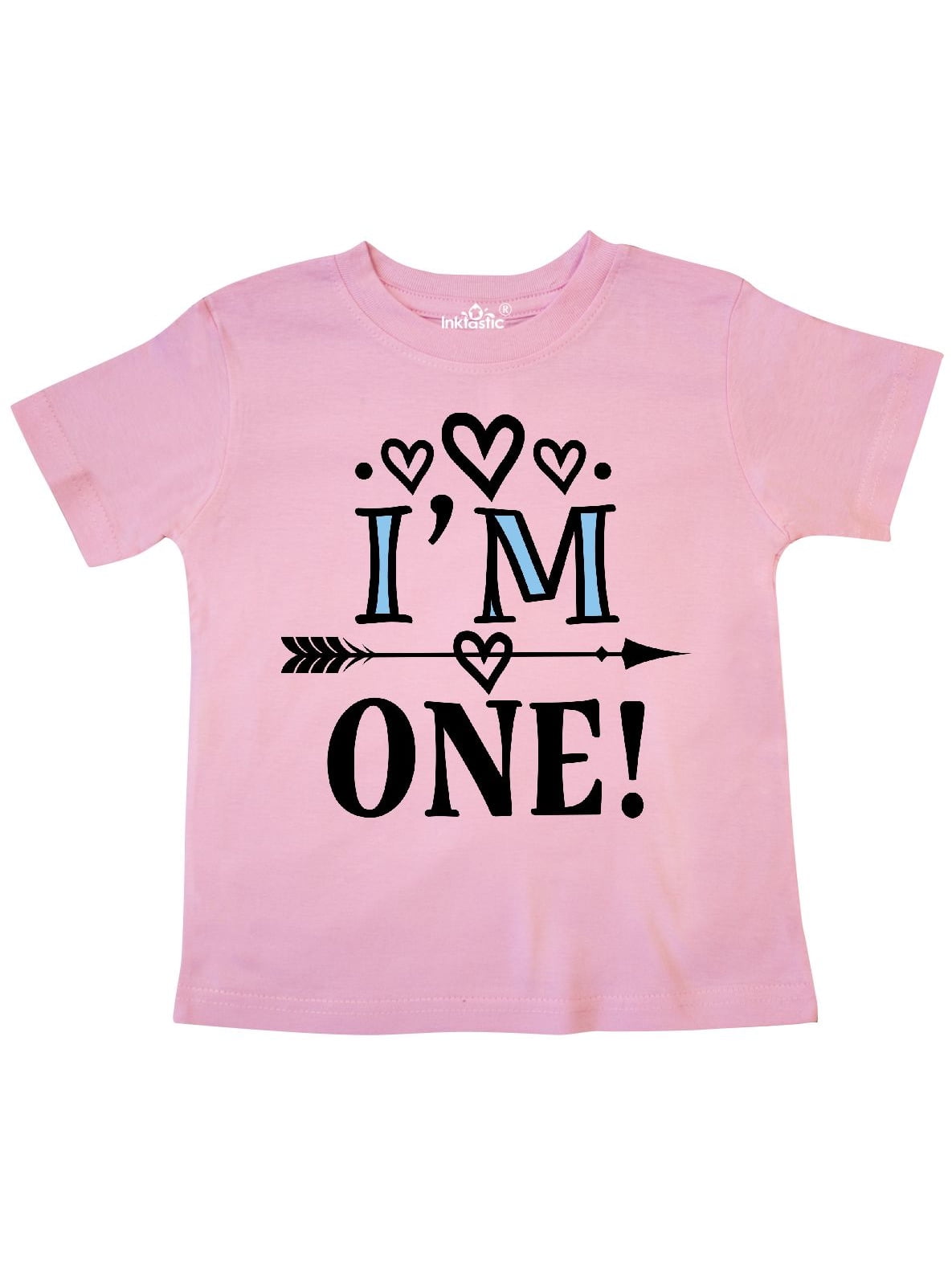inktastic 1st Birthday 1 Year Old Heart for Girls Toddler T-Shirt