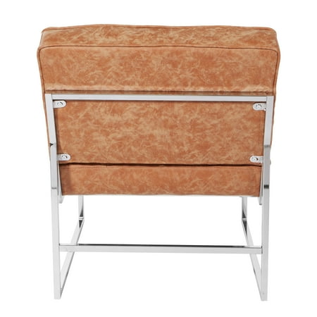 OSP Home Furnishings - Anthony 26” Wide Chair with Chrome Base - Sand