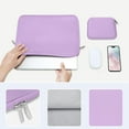 thumbnail image 4 of Mosiso Laptop Sleeve for MacBook Air Pro 13 inch M3 M2 M1 Lenovo Dell HP Asus Acer, Protective Neoprene Notebook Bag with Small Case, Purple, 4 of 8