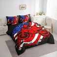 thumbnail image 3 of Castle Fairy Dirt Bike Bedding Comforter Set,Vintage USA Flag Queen Bedding Sets, 3 of 8