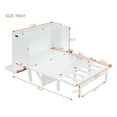 thumbnail image 4 of Bellemave Full Size Murphy Bed, Solid Wood Foldable Platform Bed Frame Can Convert to Cabinet, Murphy Cabinet Bed with USB Port and removable Shelves on Each Side (Full,White), 4 of 9