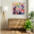 thumbnail image 5 of Kate and Laurel Sylvie EV Brushstroke 100 Framed Canvas Wall Art by Jessi Raulet of Ettavee, 30x30 White,  Colorful Abstract Art for Wall, 5 of 6