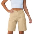 thumbnail image 1 of Ziynglg Shorts Cargo pour Femmes Légers Mode Shorts à Jambes Larges Été Amples Décontractés Randonnée Course Shorts, 1 of 8