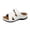 White, variant on Women Round Toe PU Cutout Platform Sandals Padded Insole Slip On Beach Vacation Summer Casual Shoes