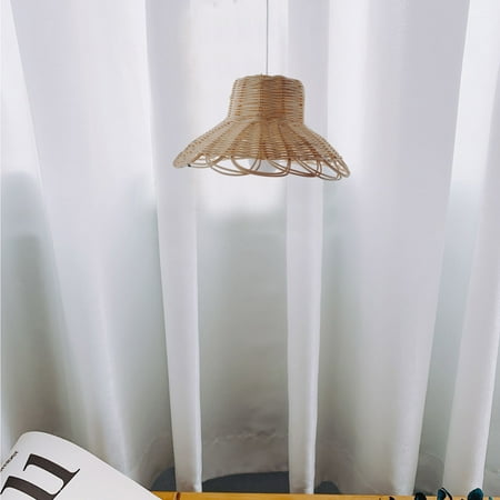 

SuoKom Rattan Chandelier Home Stay Real Rattan Weaving Decorative Handmade Lampshade