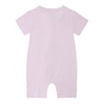 thumbnail image 2 of Emy Dola Baby Boys Girls Bamboo Viscose Pajamas 2 Way Zipper Short Sleeve Romper Jumpsuit Solid Sleeper and Play 3-24 Months, 2 of 9