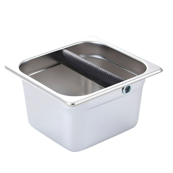 ACDANC Coffee Knock Box Stainless Steel,Espresso Knock Box Stainless Steel,Knock Box for Espresso Coffee Grounds,Knock Box Small Silver One Size