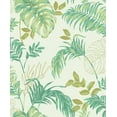 thumbnail image 2 of Green Tropical Leaves Botanical Printed Non Woven Non-Pasted Textured Wallpaper 57 Sq. Ft., 2 of 3