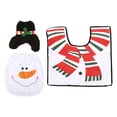 thumbnail image 2 of Christmas Toilet Seat Cover,3 Pieces Christmas Bathroom Decoration Set with Toilet Seat Cover,Rugs,Tank Cover Toilet Paper Box Cover,Xmas Party Accessories for Indoor Décor,Party Favors(White), 2 of 6