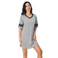 thumbnail image 3 of PinkBeautiM Women Nightgown Soft Nightwear Sleepshirt Loose Short Sleeve Solid Sleepwear, 3 of 7