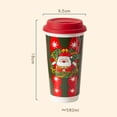 thumbnail image 4 of Advancent Taza de café navideña reutilizable de plástico con diseño de árbol de Navidad, copo de nieve o reno. Fácil de usar. Ideal para Teteras, 4 of 6