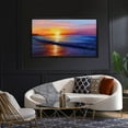 thumbnail image 2 of Beach Wall Art Ocean Wall Art Sunset Sea Wave Canvas art Framed wall art Painting For Livingroom Decor Office Bedroom Decoration, 2 of 8