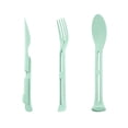 thumbnail image 2 of NWOKYZGH 3PCS Wheat Straw Cutlery, Reusable Utensils Set Portable Travel 3 in 1 Spoon fork Knife Tableware, Eco-Friendly, BPA Free, Flatware for Kids Adults, Travel Picnic Camping, 2 of 6