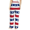 thumbnail image 3 of Haiem American Patriotic Stars And Stripes Women's Pajama Pants Ultra Lightweight Pjs Bottoms Sleepwear Bottom Pants With Pocket Drawstring-XX-Large, 3 of 9