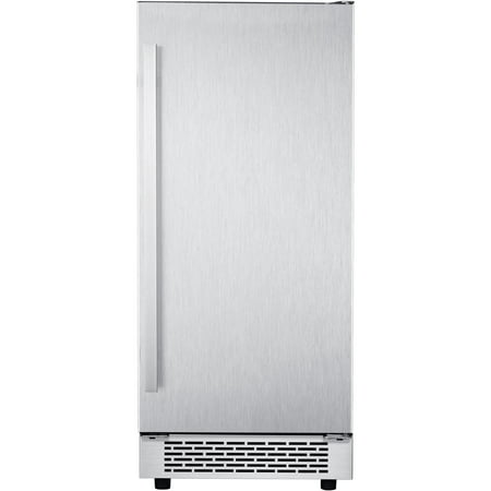 Hanover Luxury Series 15 In. Stainless Steel Undercounter Ice Maker with Reversible Door and Touch