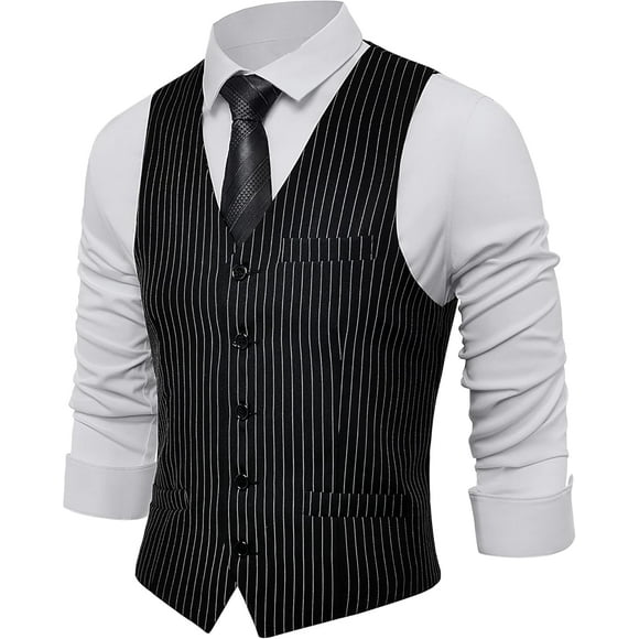 Men's Suit Vest Slim Fit Waistcoat Business Dress Vests for Suit Tuxedo