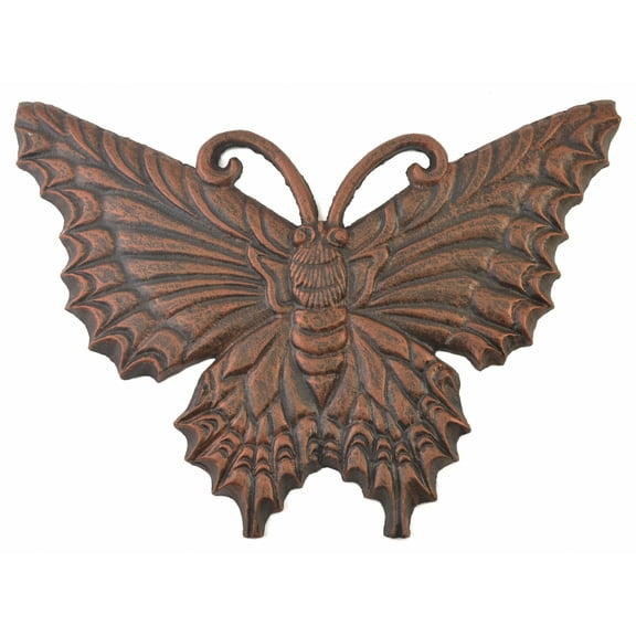 Butterfly Stepping Stone Garden Decoration Bronze Cast Iron Paver 17" Long by Flag Emotes
