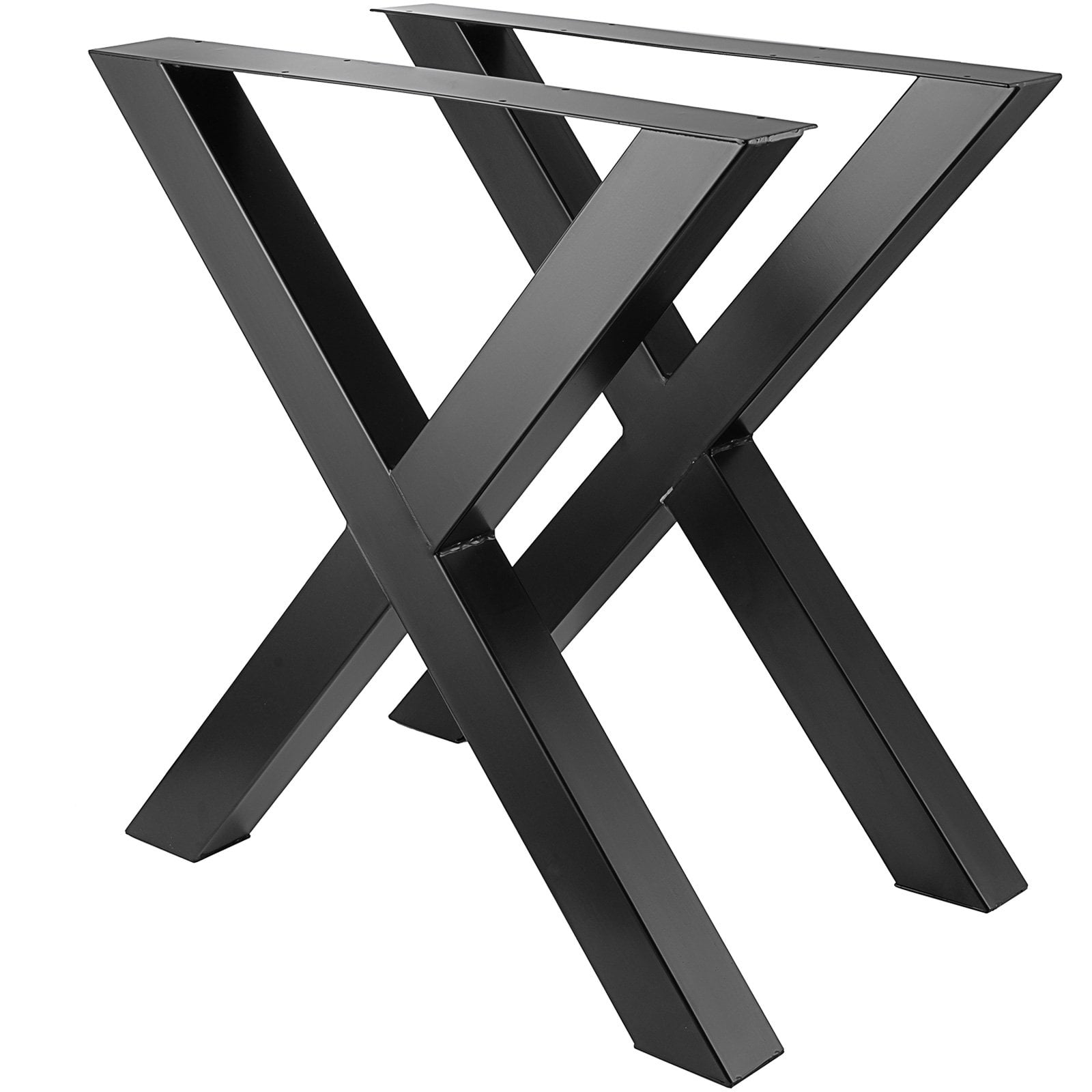SHZOND Table Legs Metal Dining Table Legs,Xshape Black Metal Legs for