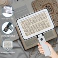 thumbnail image 3 of Lupa de Mano Plegable con Luz y Lentes Acrílicos 5X, Lupa Rectangular Ligera para Lectura de Personas Mayores, Trabajo de Precisión y Observación de Sellos, 3 of 7