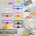 thumbnail image 3 of cauyuan 24Pcs Silicone Drink Marker Bands Bottle Strip Tag for Bar Party Martinis Cocktail Champagne Stem Glasses, 3 of 6