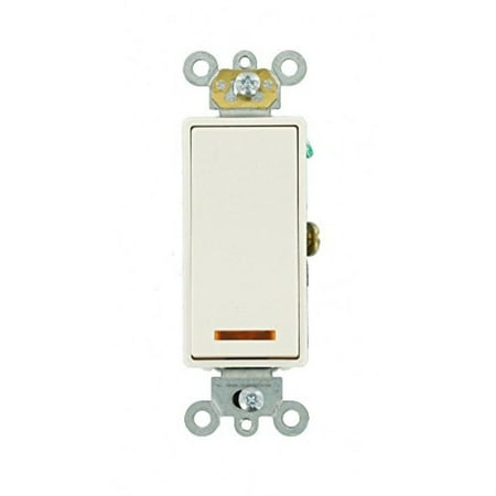 Almond Decora Rocker Leviton 56312A Light Switch, Decora Plus Illuminated Switch, Commercial Grade, 20A, SinglePole Almond ()
