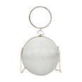 thumbnail image 1 of Silver Rhinestone Round Ball Chain Crossbody Bag Spherical Evening Handbag For Women Wedding Party Prom Shoulder Purse, 1 of 6