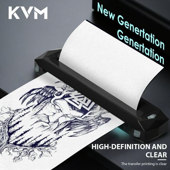 KVM Wireless Tattoo Thermal Stencil Printer